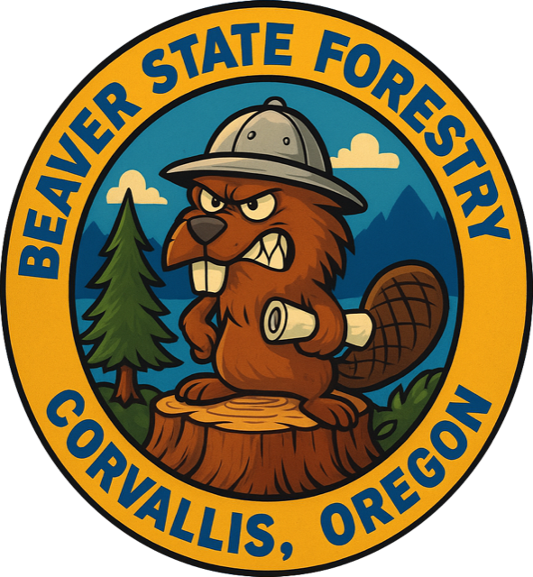 Secondary Beaver State Forestry beaver badge.